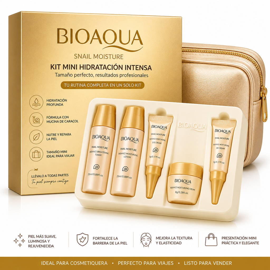 Kit Mini Viajero Hidratación Intensa - BIOAQUA Snail Radiance