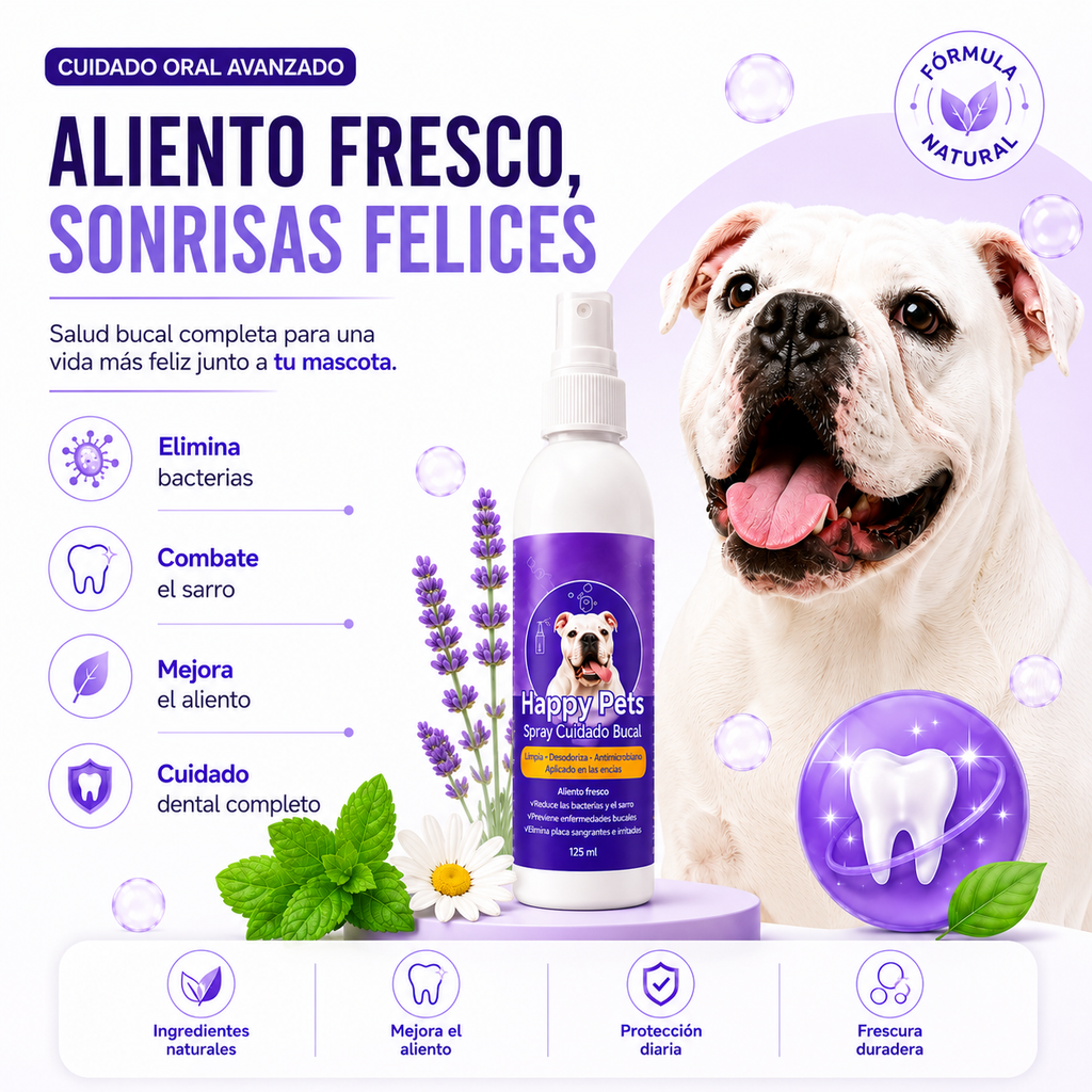 Happy Pets - Enjuague Bucal para Mascotas 120ml