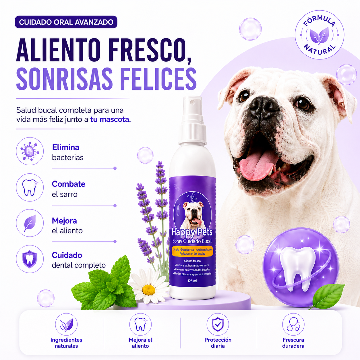 Happy Pets - Enjuague Bucal para Mascotas 120ml