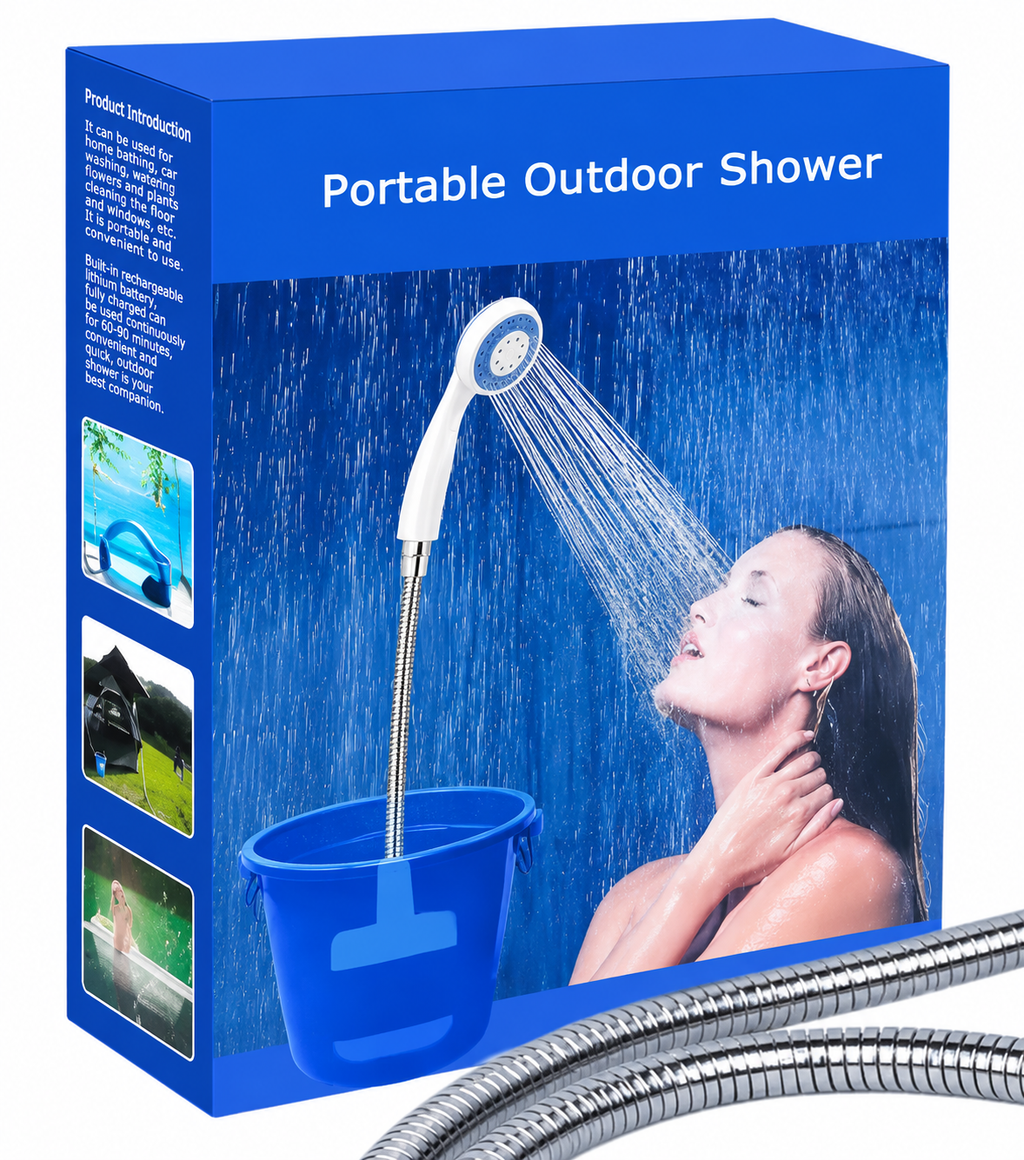 Ducha Portátil Recargable | Ahorra Agua y Limpia Donde Quieras