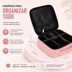 Cosmetiquera Organizadora con Espejo LED y Compartimentos