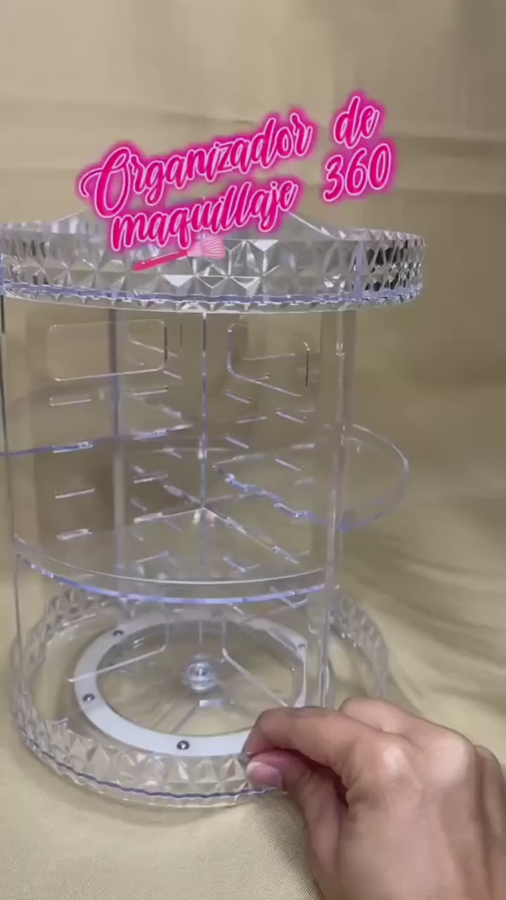 ORGANIZADOR DE MAQUILLAJE EN ACRILICO 360°
